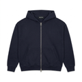 Navy Zip-Up Hoodie in 500gsm French terry — Desired Studios