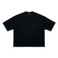 Cropped heavyweight tee in black, 220gsm cotton — Desired Studios